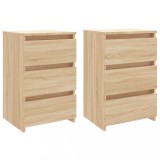 VidaXL Noptiere, 2 buc., stejar sonoma, 40x35x62,5 cm, PAL