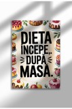 Tablou cu citat amuzant despre bucătărie &ndash; Artă murală cu umor culinar rom&acirc;nesc, poster de gătit pentru o casă confortabilă | A3 (29.7 x 42 cm) - KF-8