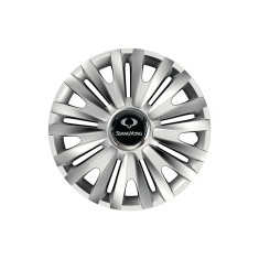 Set 4 capace roti Cu Inel Cromat Royal R15 pentru gama auto SsangYoung