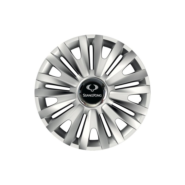 Set 4 capace roti Cu Inel Cromat Royal R16 pentru gama auto SsangYoung