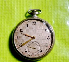 D266-C-Ceas DOXA ART DECO cca 1920-30 functional. Cadran metalic patratele Sah. foto