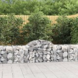 VidaXL Coșuri gabion arcuite 12 buc, 200x50x60/80 cm, fier galvanizat