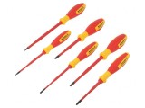 Kit Șurubelnițe Izolate Slim 1kVAC 6 Buc Phillips și Plată
