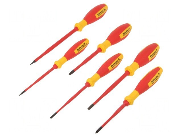 Kit Șurubelnițe Izolate Slim 1kVAC 6 Buc Phillips și Plată