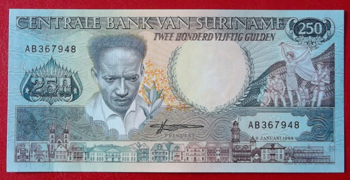 Surinam 250 Gulden 1988 UNC necirculata **