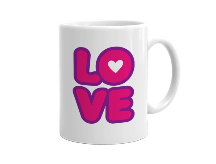 Cana alba personalizata LOVE, INOVATIX&reg;. 330ml