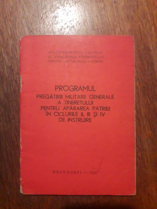 Programul pregatirii militare generale a tineretului / R6P1S