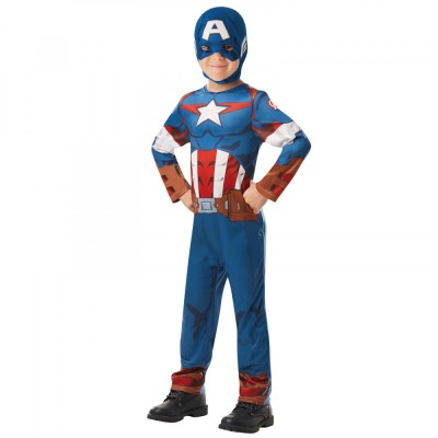 Costum Captain America pentru baieti 104 cm 3-4 ani foto