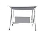 Balansoar Leagan Banca Metal Gri Modern Curte Gradina Terasa 3 Persoane Relaxare Livrare GRATUITA !