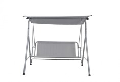 Balansoar Leagan Banca Metal Gri Modern Curte Gradina Terasa 3 Persoane Relaxare Livrare GRATUITA !