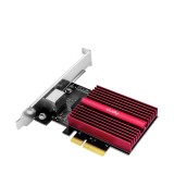 CUDY PCI Express Adapter 10Gbps, Marvell AQC113R, 10G 5G 2.5G 1000M 100M 10M Auto Adaptiv, PCI express 3.0 x4,Wake-On- LAN Flow Control, 8 clase de tr