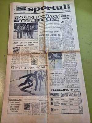 ziarul sport 13 februarie 1968 - editia jubiliara a jocurilor olimpice de iarna grenoble foto