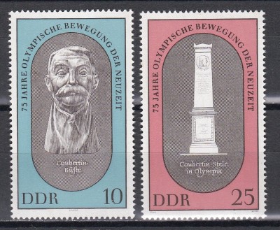 Germania RDG 1969 - A 75-a aniversare a Jocurilor Olimpice Moderne, MNH foto