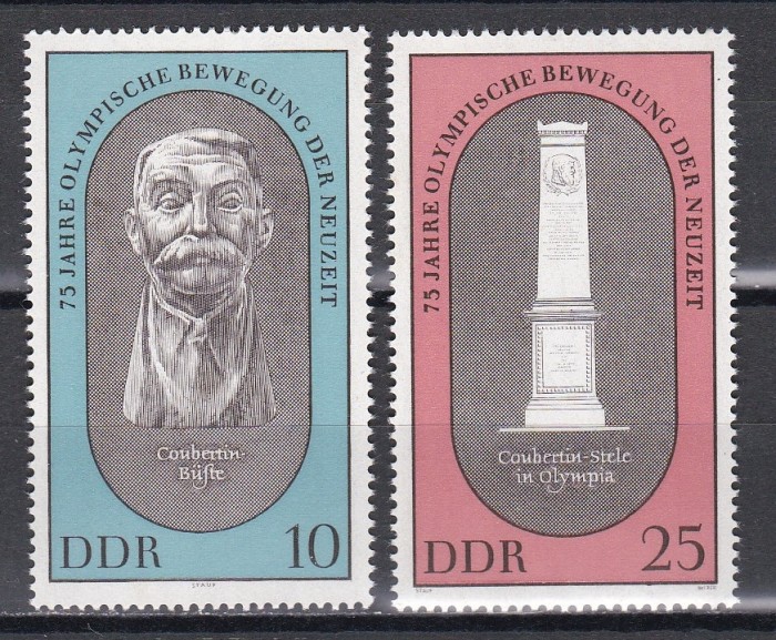 Germania RDG 1969 - A 75-a aniversare a Jocurilor Olimpice Moderne, MNH