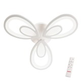 Plafoniera LED Lotus 05-963, 49W, 7700lm, lumina calda / neutra / rece, cu telecomanda, alba , moderna