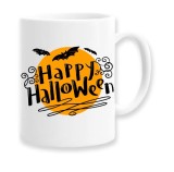 Cana alba personalizata &quot;Happy Halloween&quot;, INOVATIX&reg;. 330ml