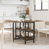 vidaXL Masă de dining 122 x 80 x 76,5 cm Lemn prelucrat Stejar fumuriu 8006039