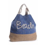 Geanta plaja textil multicolor Beach cm 50x13x40 H