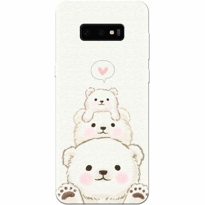 Husa silicon personalizata pentru Samsung Galaxy S10 Lite, Bear Family