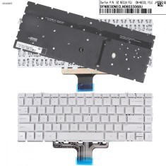 Tastatura Laptop, HP, Pavilion X360 14-DW, 14M-DW, 14T-DW, 14-DV, 14-DY, TPN-I137, 9Z.NECLN.F0J, iluminata, argintie, layout US