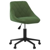 Cumpara ieftin Scaun de birou pivotant, verde inchis, catifea