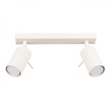 Lampă De Tavan Ring Bej Oțel 2 Becuri Tub Modern De Interior