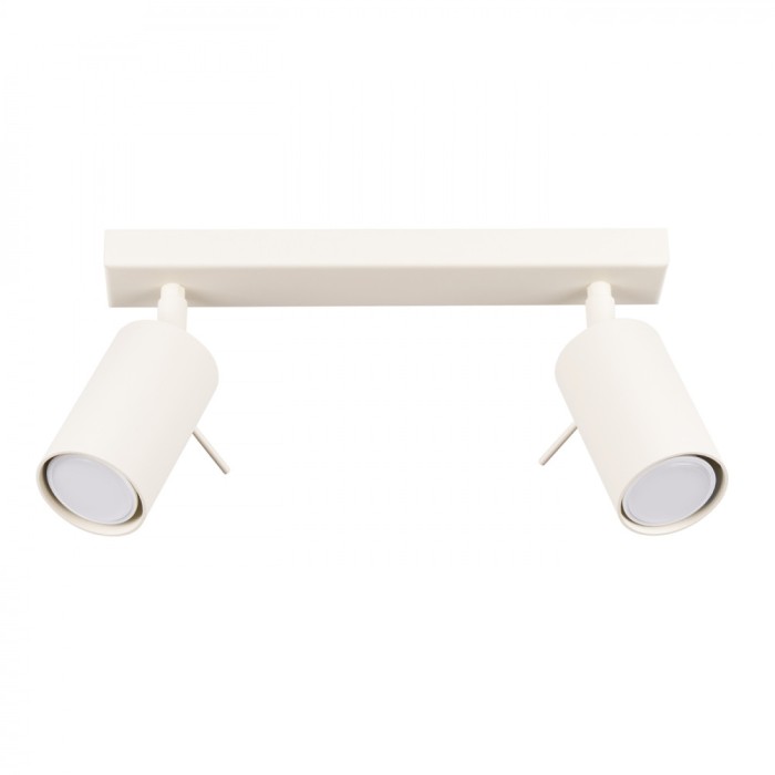 Lampă De Tavan Ring Bej Oțel 2 Becuri Tub Modern De Interior