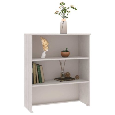 vidaXL Rafturi superioare dulap, alb, 85x35x100 cm, lemn masiv pin foto