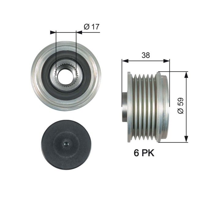 GATES OAP7177 DriveAlign&reg; Sistem roata libera, generator