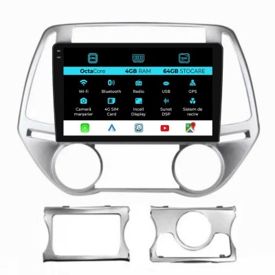 Navigatie Dedicata Hyundai I20 (2011-2015), 9Inch, 4Gb Ram, 64Gb Stocare, Carplay foto