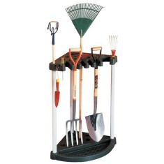 Stativ coltar Keter 17361063 pentru unelte de gradina, 24 pozitii, negru