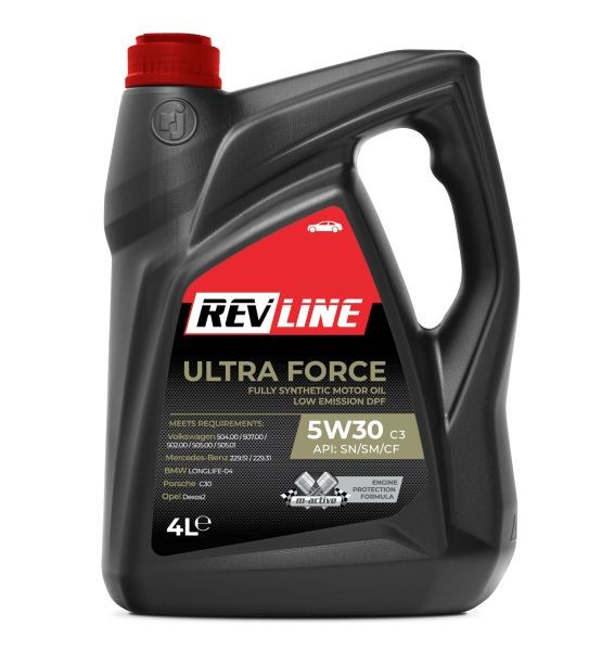 Ulei de motor Ultra Force (4L) 5W30; API CF;SM;SN;Acea C3;BMW LL-04;GM DEXOS 2;MB 229.31;MB 229.51;Porsche C30;VW 502.00;VW 504.00;VW 505.00;VW 505.01