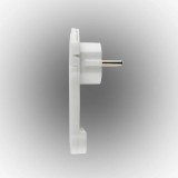 Stecher conector plat cu inel 16A /3680W cu pamantare alb Home NV FP 2