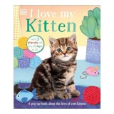 Carte copii I Love My Kitten Pop-Up cu Clape, board book, varsta 3-5 ani, ilustrata