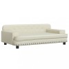 Pat de caini, crem, 90x53x30 cm, piele ecologica