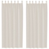 Cumpara ieftin Perdele din voile cu tabla 2 buc crem
