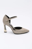 Karl Lagerfeld pantofi cu toc PREMIERE 90 culoarea argintiu, KL33504G