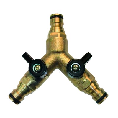 Conector Furtun Alama Y 3 Căi cu Robinet foto