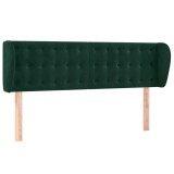 Cumpara ieftin Tablie de pat cu aripioare verde inchis 147x23x78/88 cm catifea