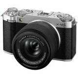 Aparat foto Mirrorless Fujifilm X-M5, 26.1MP, 6K, Silver + Obiectiv XC 15-45mm