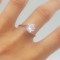 Superb inel din argint model deosebit solitaire piatra roz pal