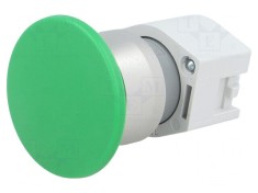 Comutator ac?ionat prin apasare 22mm verde foto