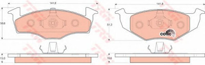 Set placute frana,frana disc VW POLO (6N2) (1999 - 2001) TRW GDB1306 foto