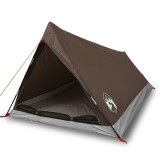 Cumpara ieftin Cort de camping pentru 2 persoane, maro, impermeabil