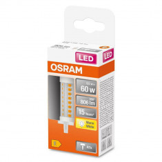 Bec LED Osram LINE, R7s, 6.5W (60W), 806 lm, lumina calda (2700K), 78mm, &amp;Oslash;29mm foto