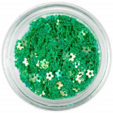 Decora&Aring;&pound;iuni unghii - flori verde &Atilde;&reg;nchis