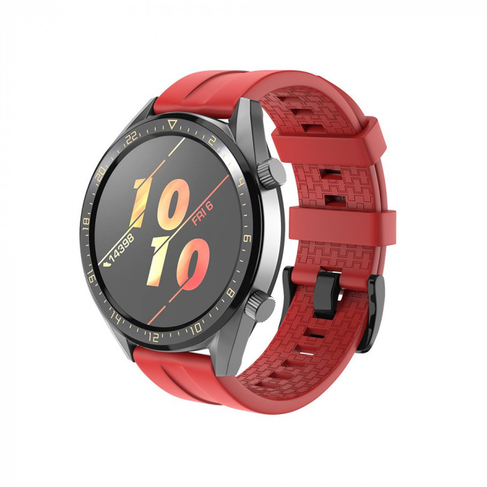 Curea silicon 22mm ceas Huawei Watch GT GT 2 GT 2 Pro GT 2e - rosu