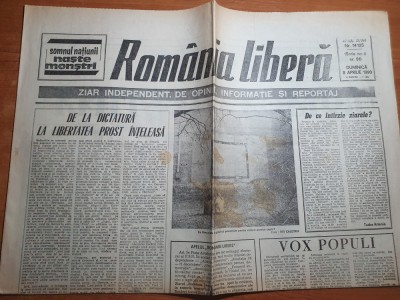 romania libera 8 aprilie 1990-art.de la dictatura la libertatea prost inteleasa foto