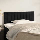 Cumpara ieftin Tăblie de pat, negru, 100x5x78/88 cm, catifea