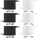 Cumpara ieftin Set 12 sireturi reglabile cu 12 prinderi metalice la capete, 6 albe, 6 negre